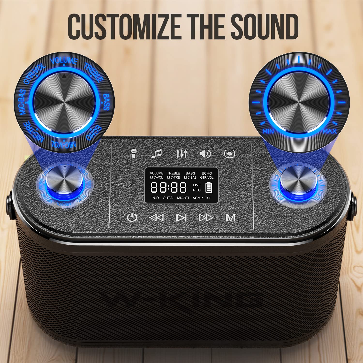 W-KING 120W RMS-240W Peak Portable Bluetooth Speaker Loud, 2.1